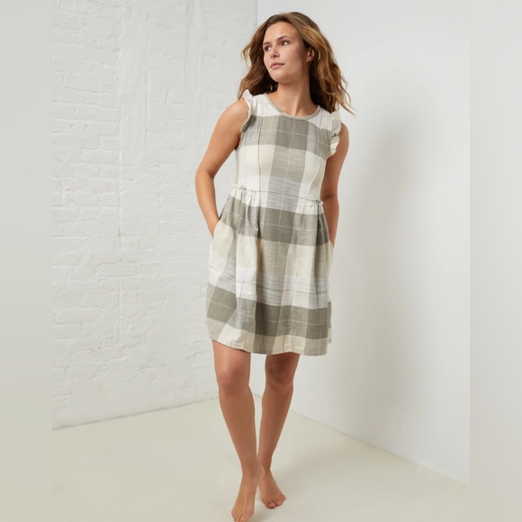 UpWest Easy Flutter-Sleeve Flannel Dress NWT UW2 - Picture 1 of 11